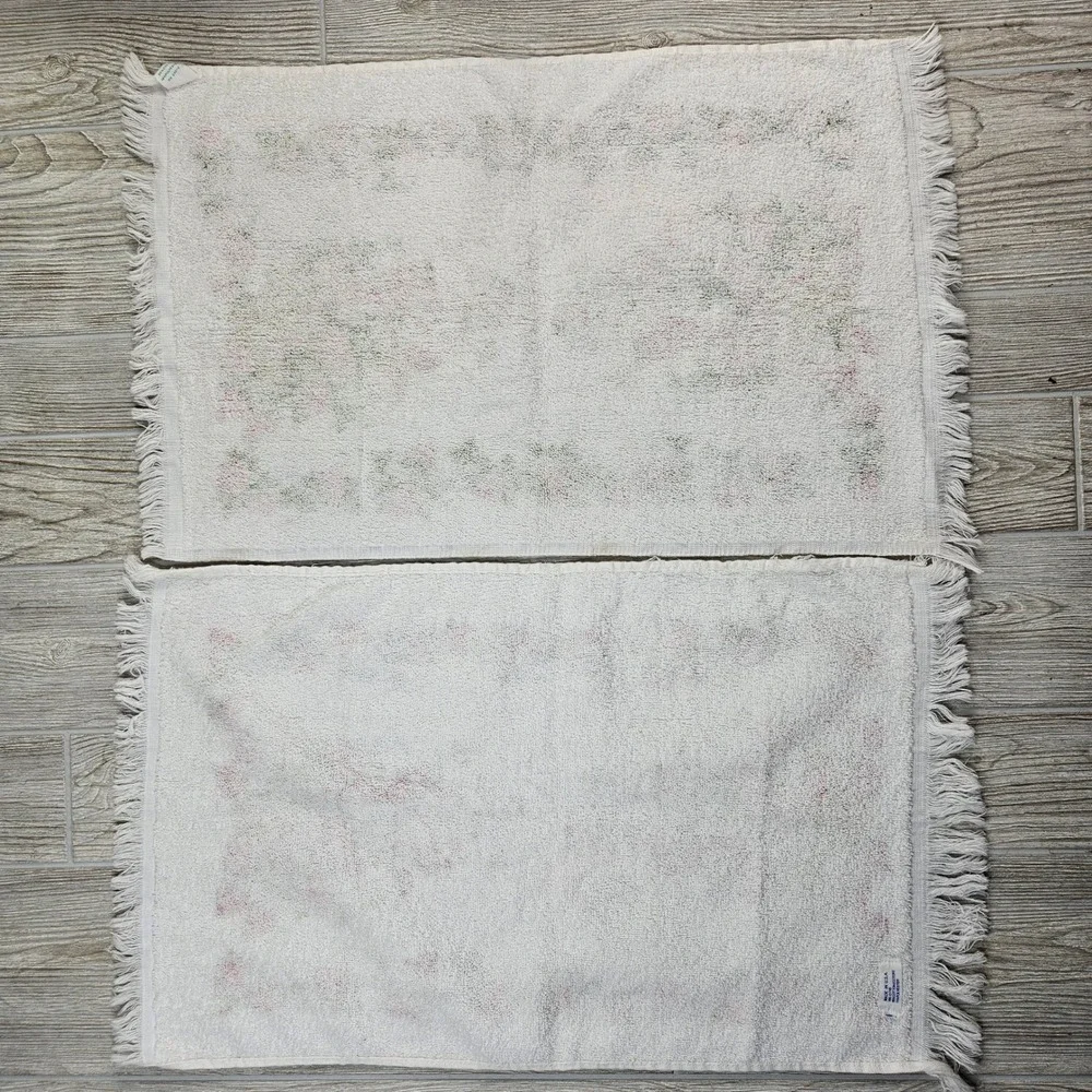 Vintage Strawberry Shortcake Hand Towels Set of 2 Leshner 80s Made in USA